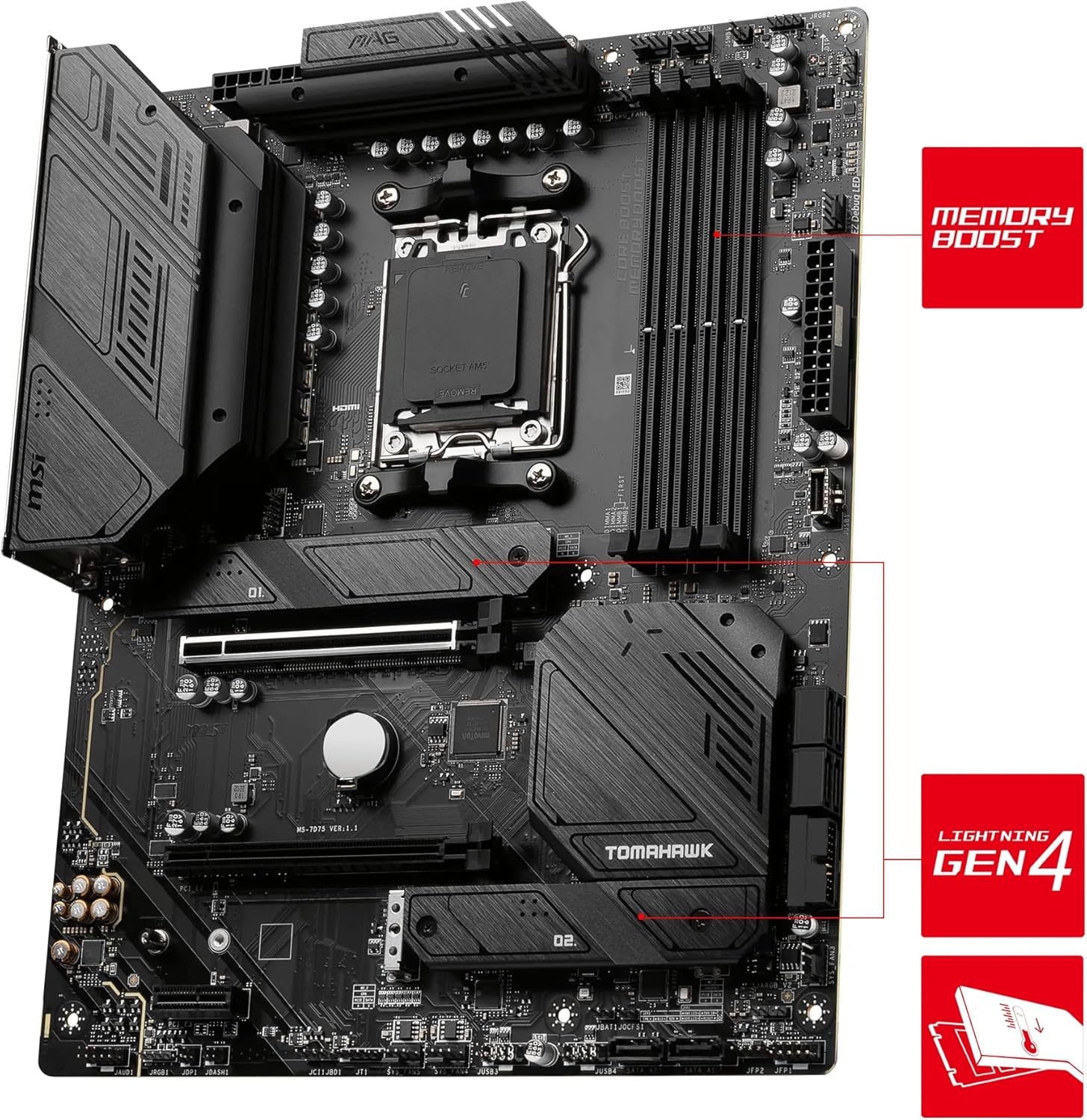 MSI MAG B650 Tomahawk WIFI AMD B650 Socket AM5 ATX - immagine 4