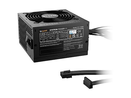 ALIMENTATORE POWER SUPPY be quiet! System Power 11 750W 20+4 pin ATX Black 80+ BRONZE (BP012EU) - immagine 3