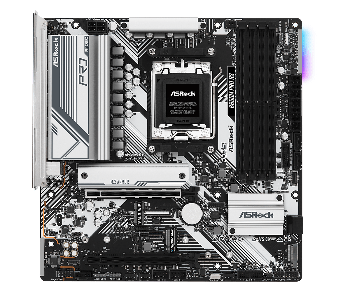 Asrock B650M Pro RS AMD B650 Socket AM5 micro ATX - immagine 2