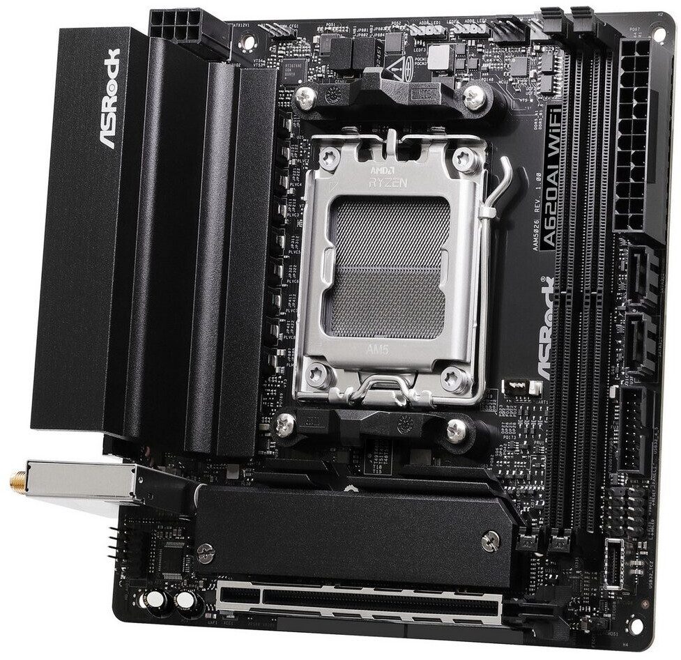 Asrock A620AI WiFi AMD A620A Socket AM5 mini ITX - immagine 3