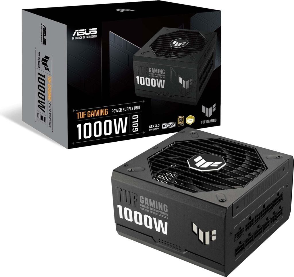 ALIMENTATORE POWER SUPPLY ASUS TUF Gaming Gold 1000W 20+4 pin ATX Black 80+ GOLD 90YE00S1-B0NA00