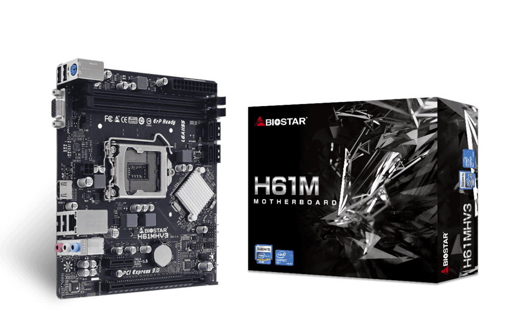Biostar H61MHV3 motherboard IntelĀ® H61 LGA 1155 (Socket H2) micro ATX