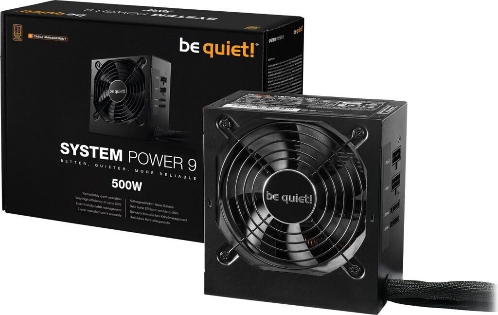 ALIMENTATORE POWER SUPPLY be quiet! System Power 9 CM 500W 80+ BRONZE (BN301)
