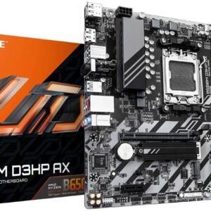 GIGABYTE B650M D3HP AX Motherboard - AMD Ryzen 9000 Series CPUs, 5+2+2 Phases VRM, up to 8000MHz DDR5 (OC), 2xPCIe 4.0 M.2, WIFI 6E, 2.5GbE LAN, USB 3.2 Gen 1