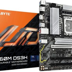 GIGABYTE B860M DS3H Motherboard - Intel Core Ultra Series CPUs, 5+1+2+1 Phases VRM, up to 9066MHz DDR5, 1xPCIe 5.0 + 1xPCIe 4.0 M.2, 2.5GbE LAN, USB 3.2 Gen 2