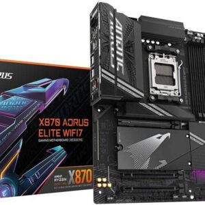 GIGABYTE X870 AORUS ELITE WIFI7 Motherboard - Supports AMD Ryzen 9000 CPUs, 16+2+2 phases VRM, up to 8000MHz DDR5 (OC), 3xPCIe 5.0 + 1xPCIe 4.0, Wi-Fi 7, 2.5GbE LAN, USB 4