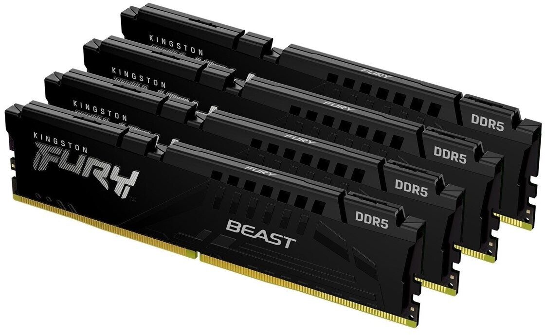 MEMORIE RAM DDR5 Kingston Technology FURY Beast KIT 128GB 4X32GB 5600MT/s DDR5 CL40 DIMM Black XMP (KF556C40BBK4-128)