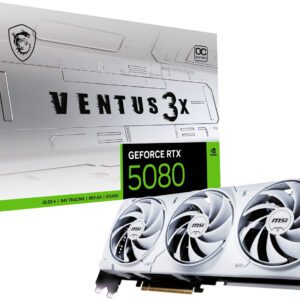 SCHEDA VIDEO MSI NVIDIA GEFORCE RTX 5080 16GB VENTUS 3X OC WHITE GDDR7