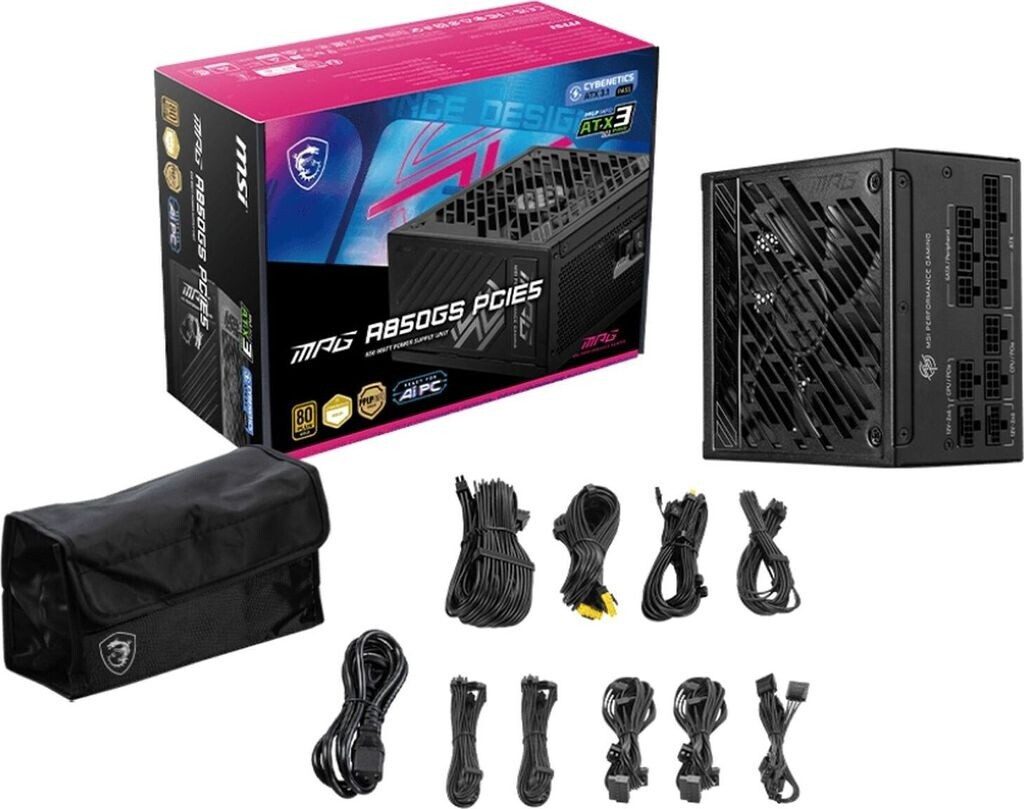 ALIMENTATORE POWER SUPPLY MSI MPG A850GS 850W PCIE5 80+ Gold (306-7ZPFZ11-CE0)