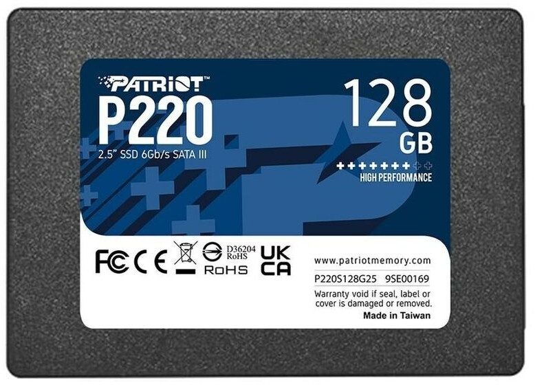 SSD Patriot Memory P220 128GB 2.5" Serial SATA III - P220S128G25