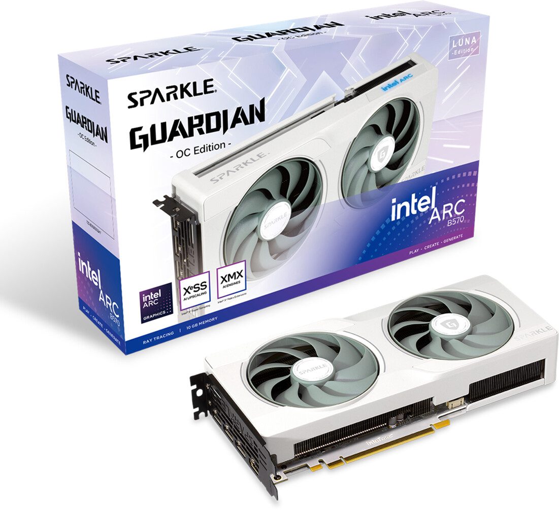 SCHED VIDEO Sparkle Intel Arc B570 GUARDIAN OC 10 GB GDDR6 Luna Edition