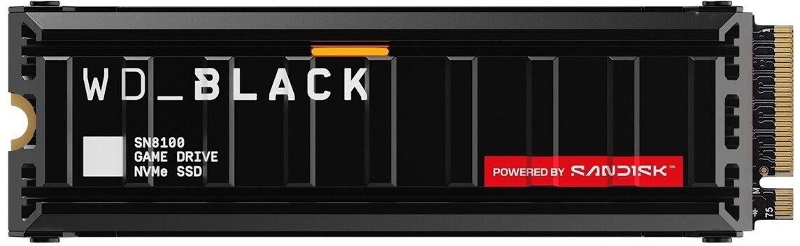 SSD Western Digital Black SN8100 2TB M.2 CON HEATSINK PCI Express 5.0 NVMe TLC 3D NAND WDS200T1XHM-00CMT0