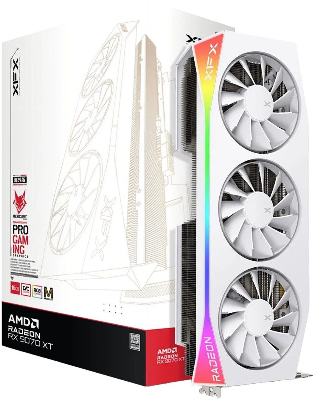 SCHEDA VIDEO XFX AMD Radeon RX 9070 XT OC Mercury Magnetic Air Edition 16 GB GDDR6