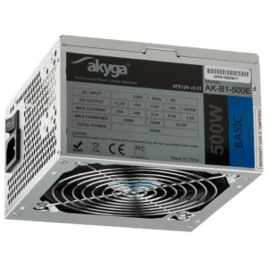 ALIMENTATORE POWER SUPPLY Akyga 500W 20+4 pin ATX Grey (AK-B1-500E)