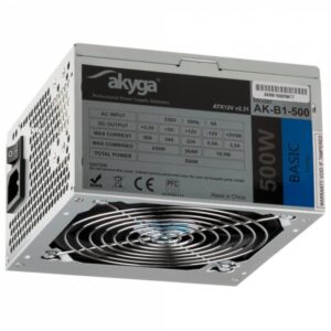 ALIMENTATORE POWER SUPPLY Akyga 500W 20+4 pin ATX Grey (AK-B1-500)