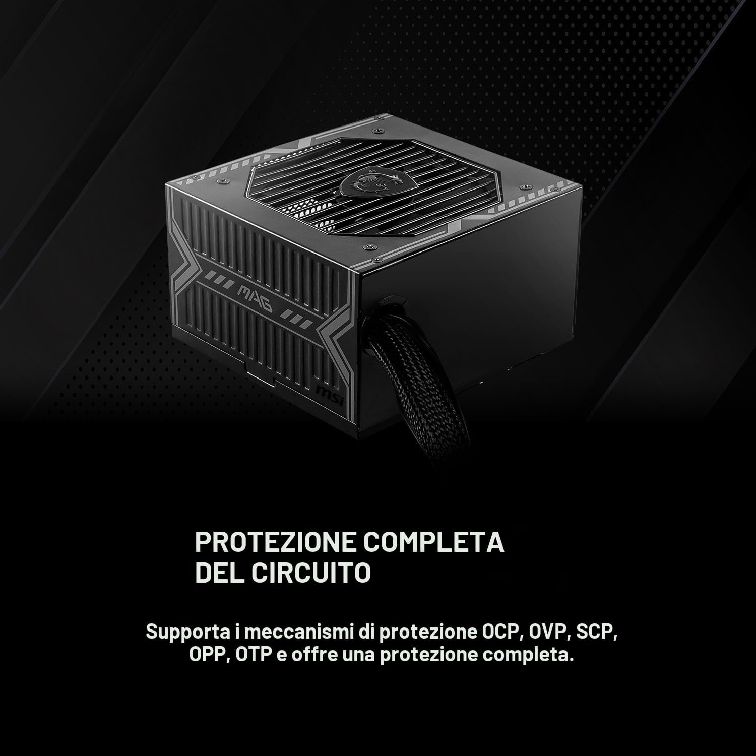 ALIMENTATORE POWER SUPPLY MSI MAG A550BN 550W 80+ BRONZE (306-7ZP2A11-CE0) - immagine 2