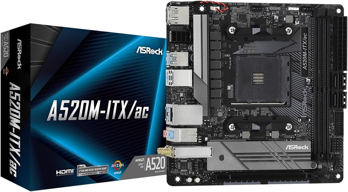 SCHEDA MADRE Asrock A520M-ITX/ac Socket AM4 micro ATX (A520M-ITX/AC)