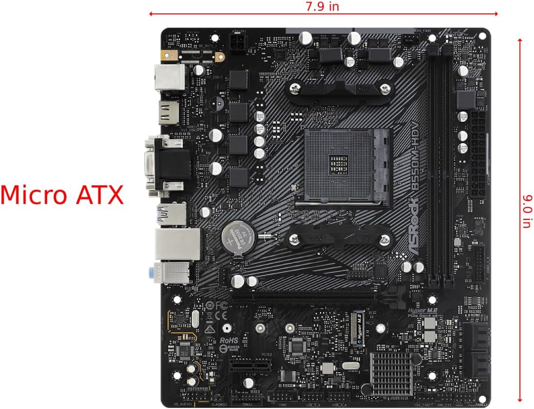 SCHEDA MADRE Asrock B550M-HDV Socket AM4 micro ATX (B550M-HDV) - immagine 3