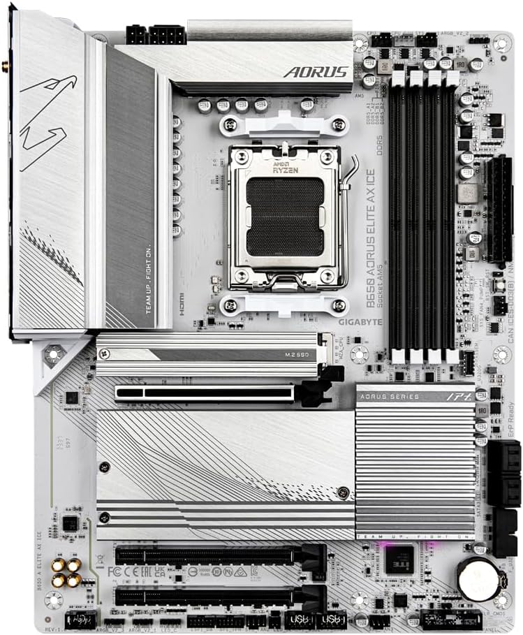 SCHEDA MADRE GIGABYTE B650 AORUS ELITE AX ICE SOCKET AM5 (B650 AORUS ELITE AX ICE) - immagine 4