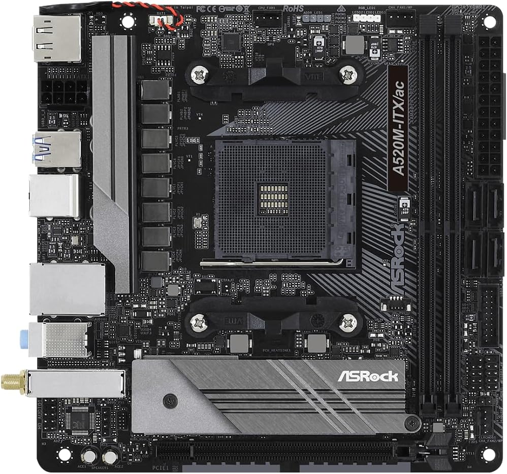 SCHEDA MADRE Asrock A520M-ITX/ac Socket AM4 micro ATX (A520M-ITX/AC) - immagine 4