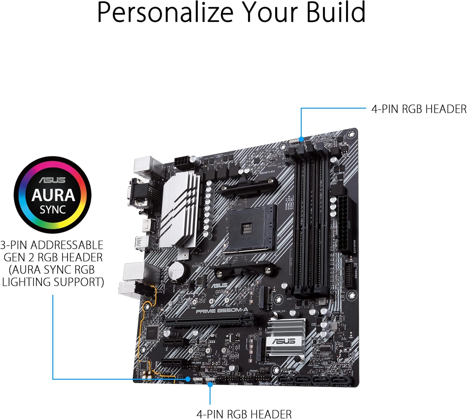 SCHEDA MADRE ASUS PRIME B550M-A Socket AM4 micro ATX (90MB14I0-M0EAY0) - immagine 3