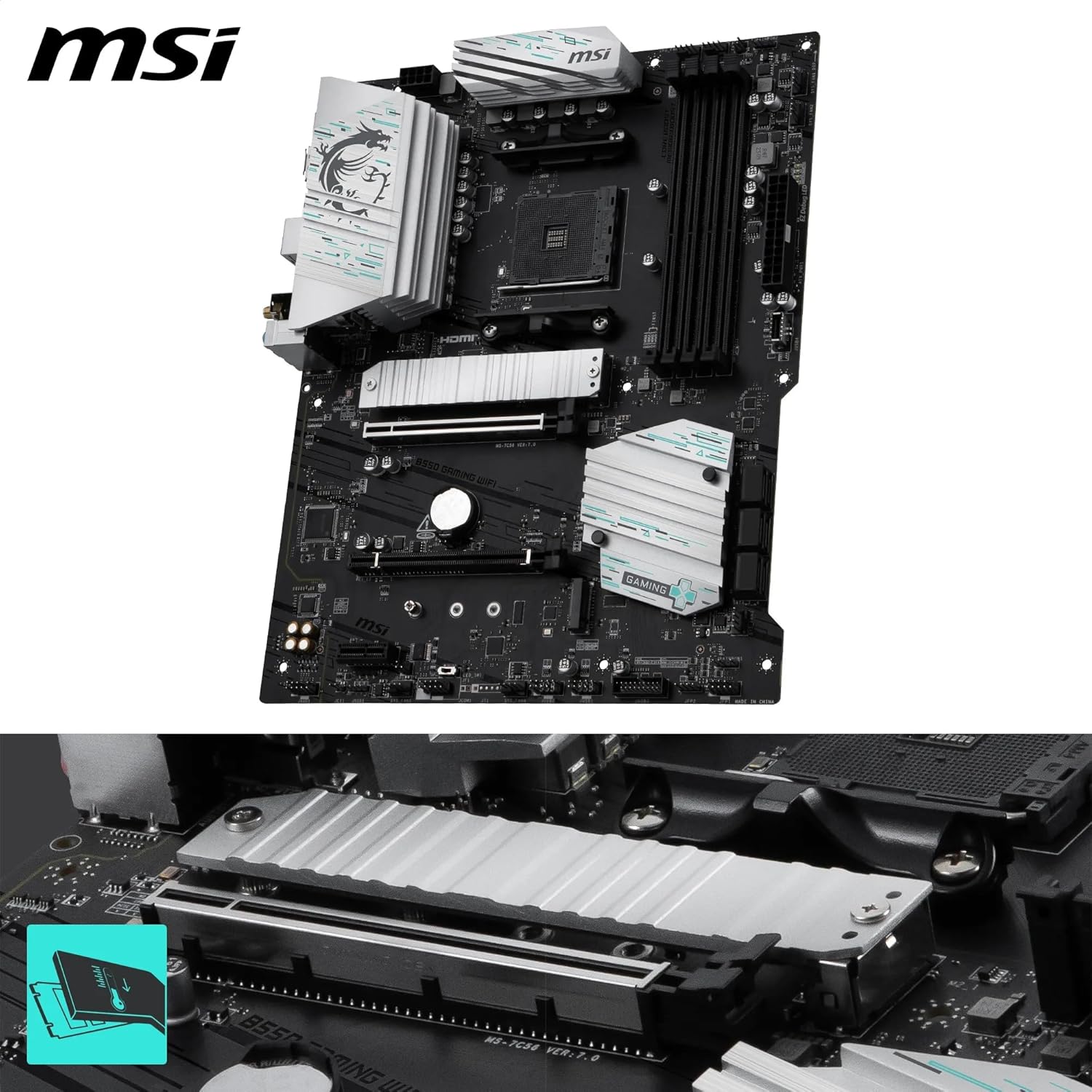 SCHEDA MADRE MSI B550 GAMING WIFI Socket AM4 ATX (B550 GAMING WIFI) - immagine 5
