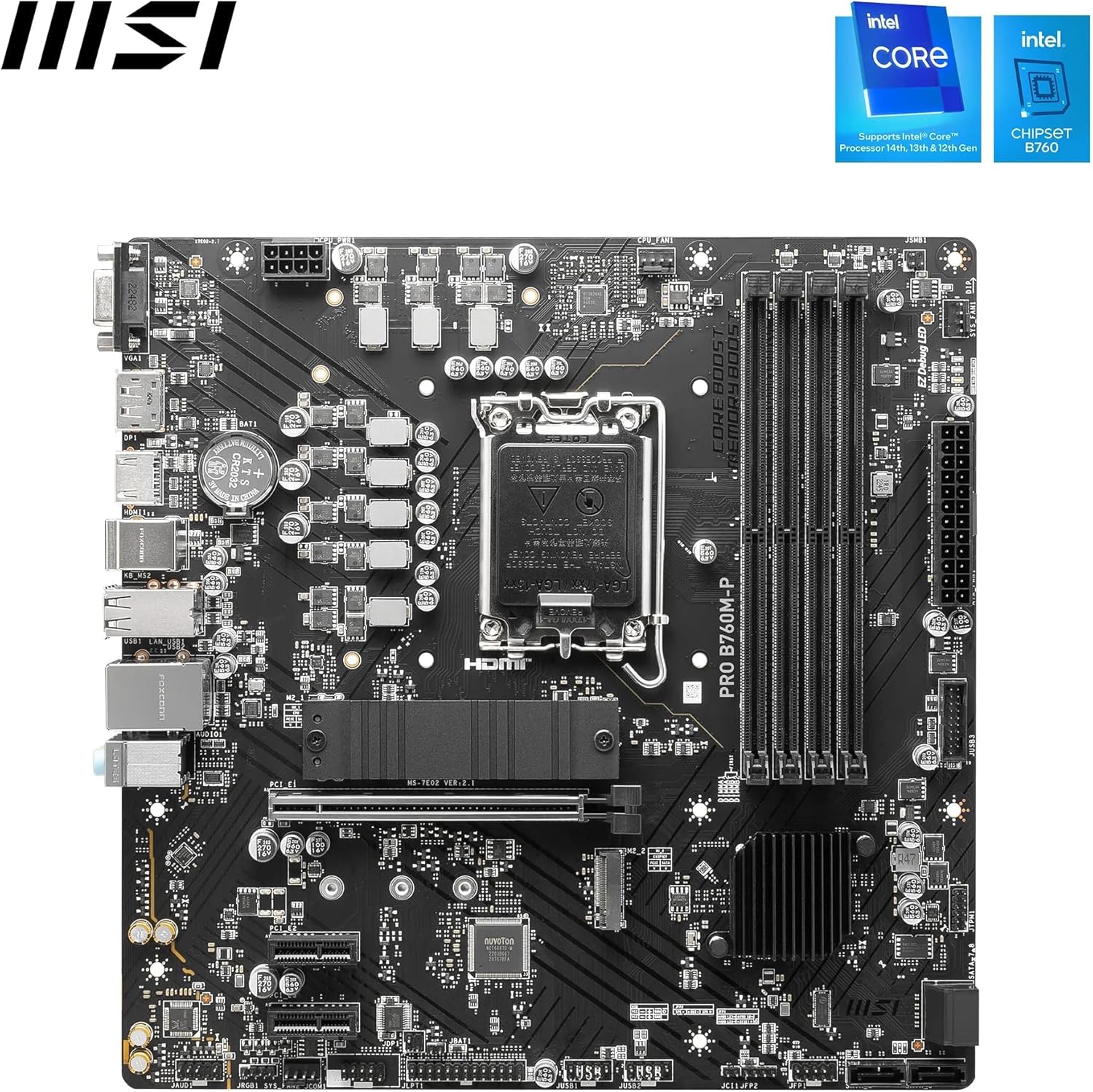 SCHEDA MADRE MSI PRO B760M-P SOCKET 1700 micro ATX - immagine 3