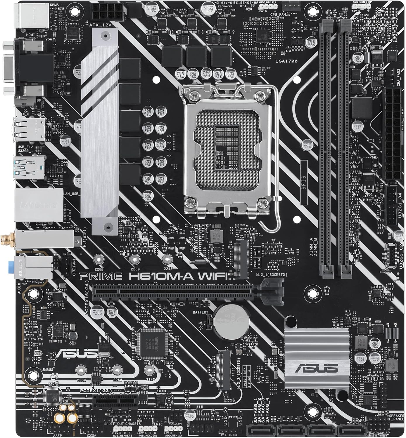 SCHEDA MADRE ASUS PRIME H610M-A WIFI SOCKET 1700 micro ATX (90MB1G00-M0EAY0) - immagine 3