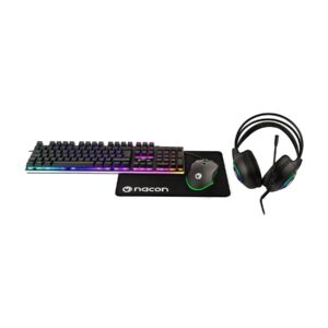 NACON KIT GAMING 4 IN 1 BUNDLE PC (TASTIERA, MOUSE, TAPPETINO , CUFFIE)