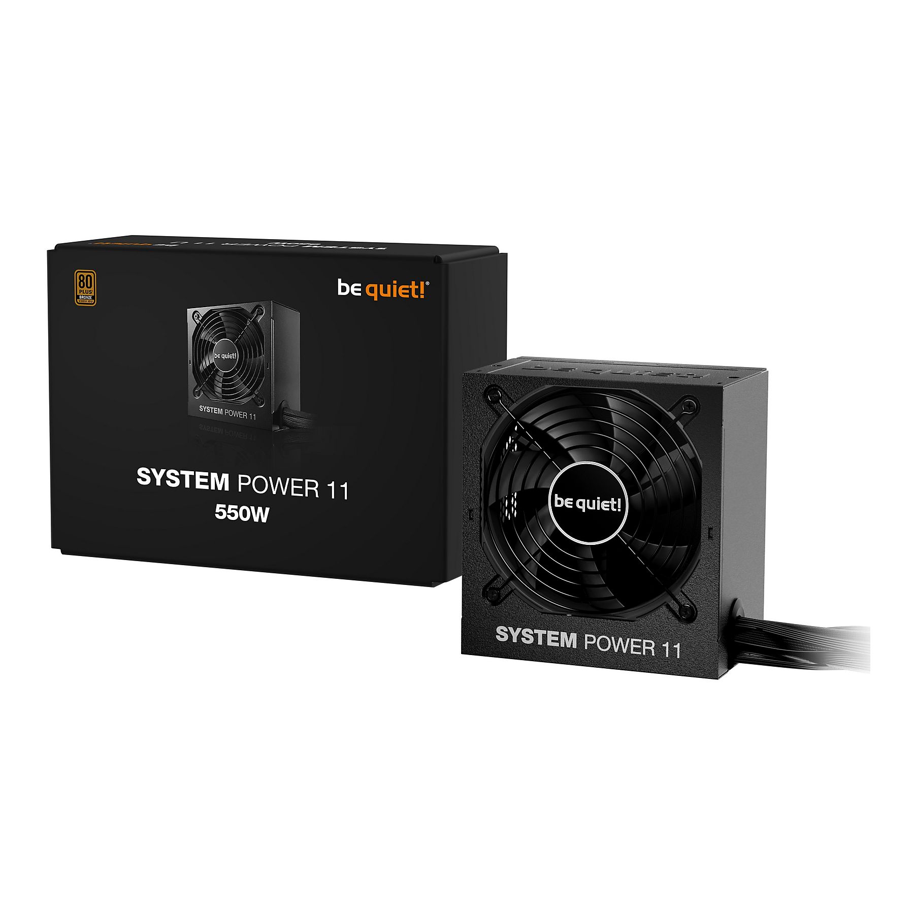 ALIMENTATORE POWER SUPPLY be quiet! System Power 11 550W 20+4 pin ATX Black 80+ BRONZE (BP010EU)