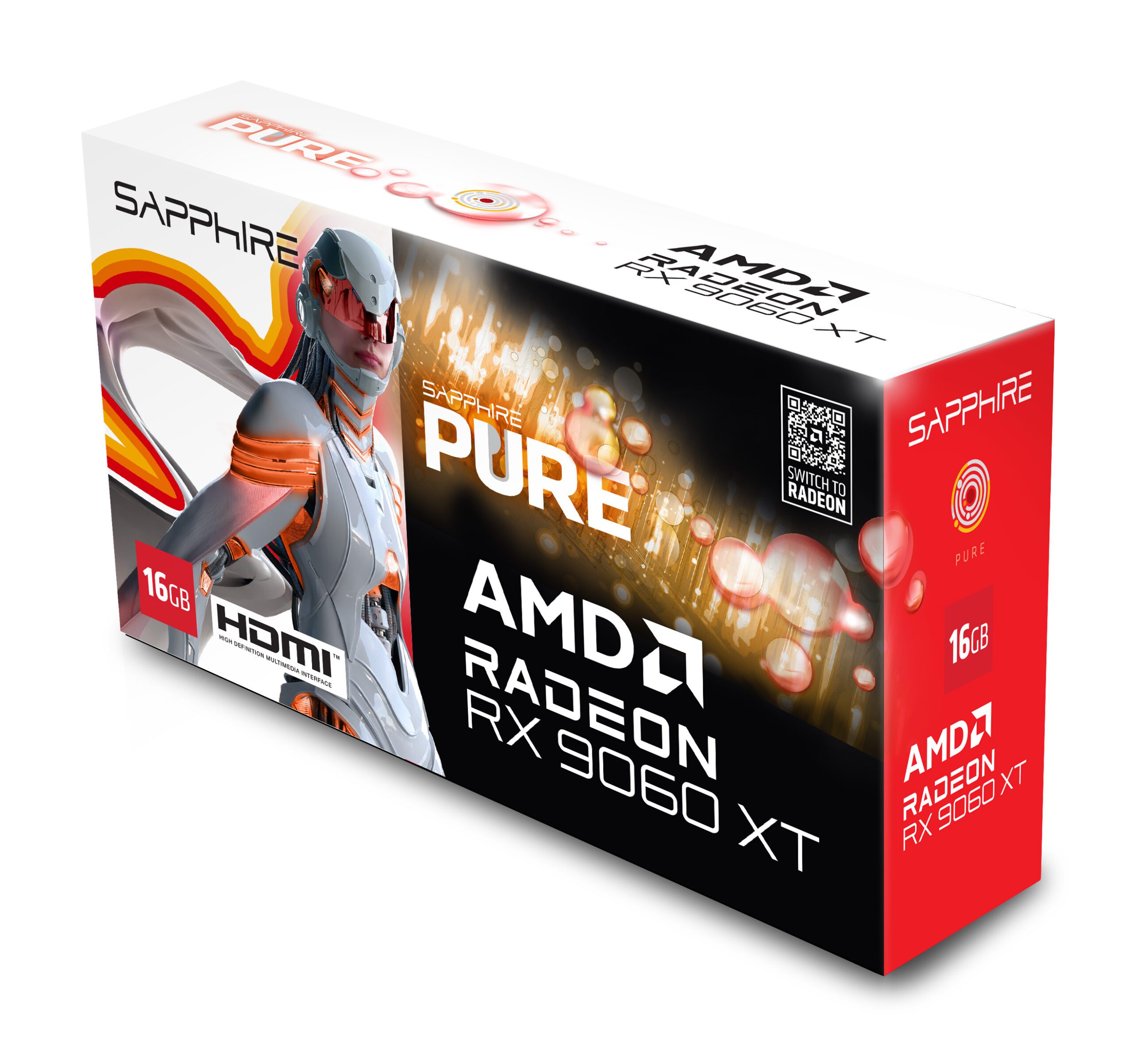 SCHEDA VIDEO Sapphire AMD Radeon RX 9060 XT Pure 16GB - immagine 2