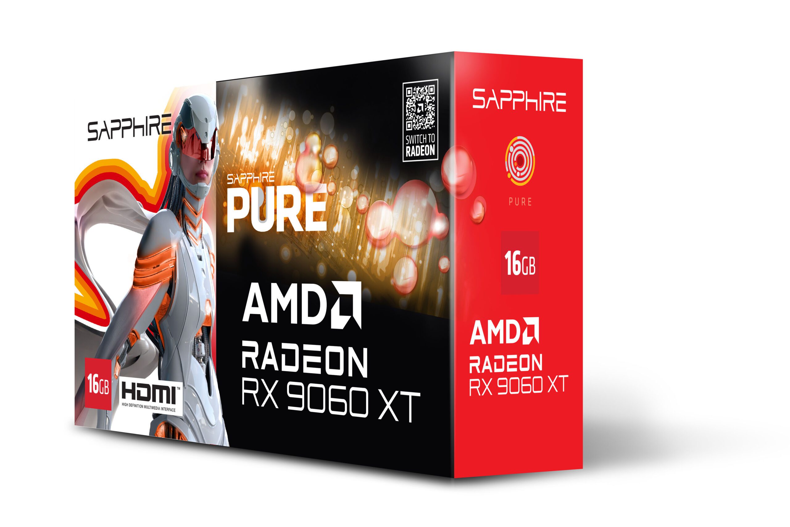 SCHEDA VIDEO Sapphire AMD Radeon RX 9060 XT Pure 16GB - immagine 3
