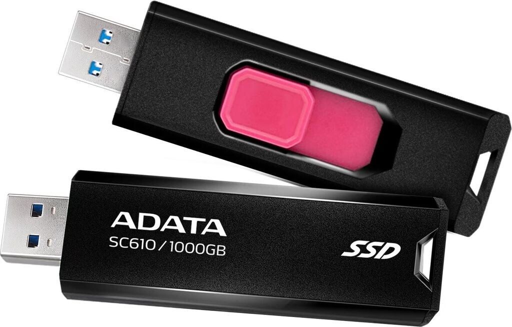 SSD PEN DRIVE ADATA SC610 1TB USB Type-A 3.2 Gen 2 (3.1 Gen 2) Black SC610-1000G-CBK/RD - immagine 2