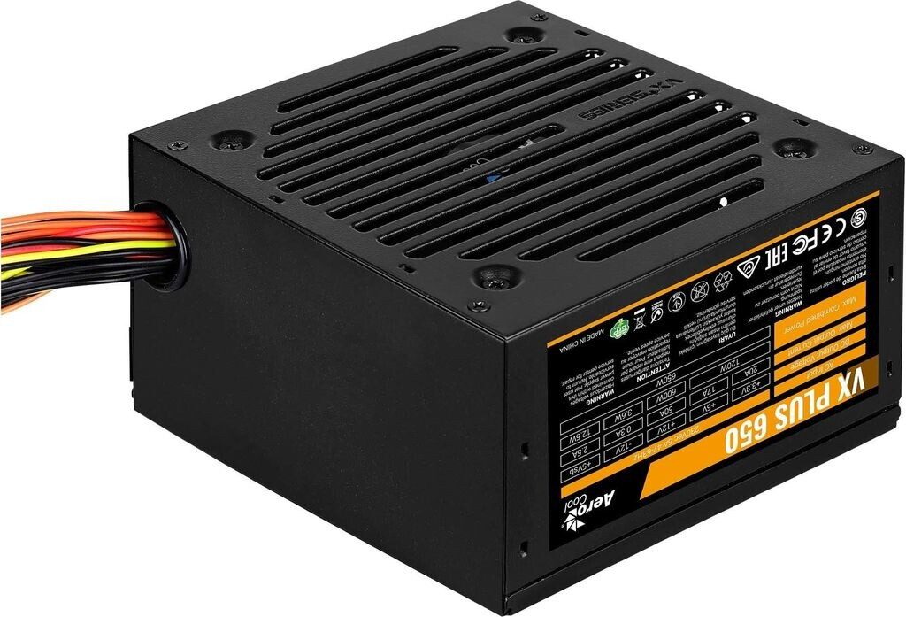 ALIMENTATORE POWER SUPPLY Aerocool VX PLUS 650 650W 20+4 pin ATX Black (AEROVX-650PLUS)