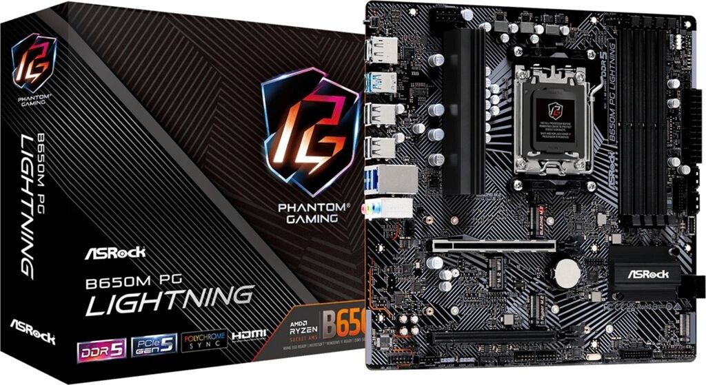 SCHEDA MADRE Asrock B650M PG Lightning Socket AM5 micro ATX
