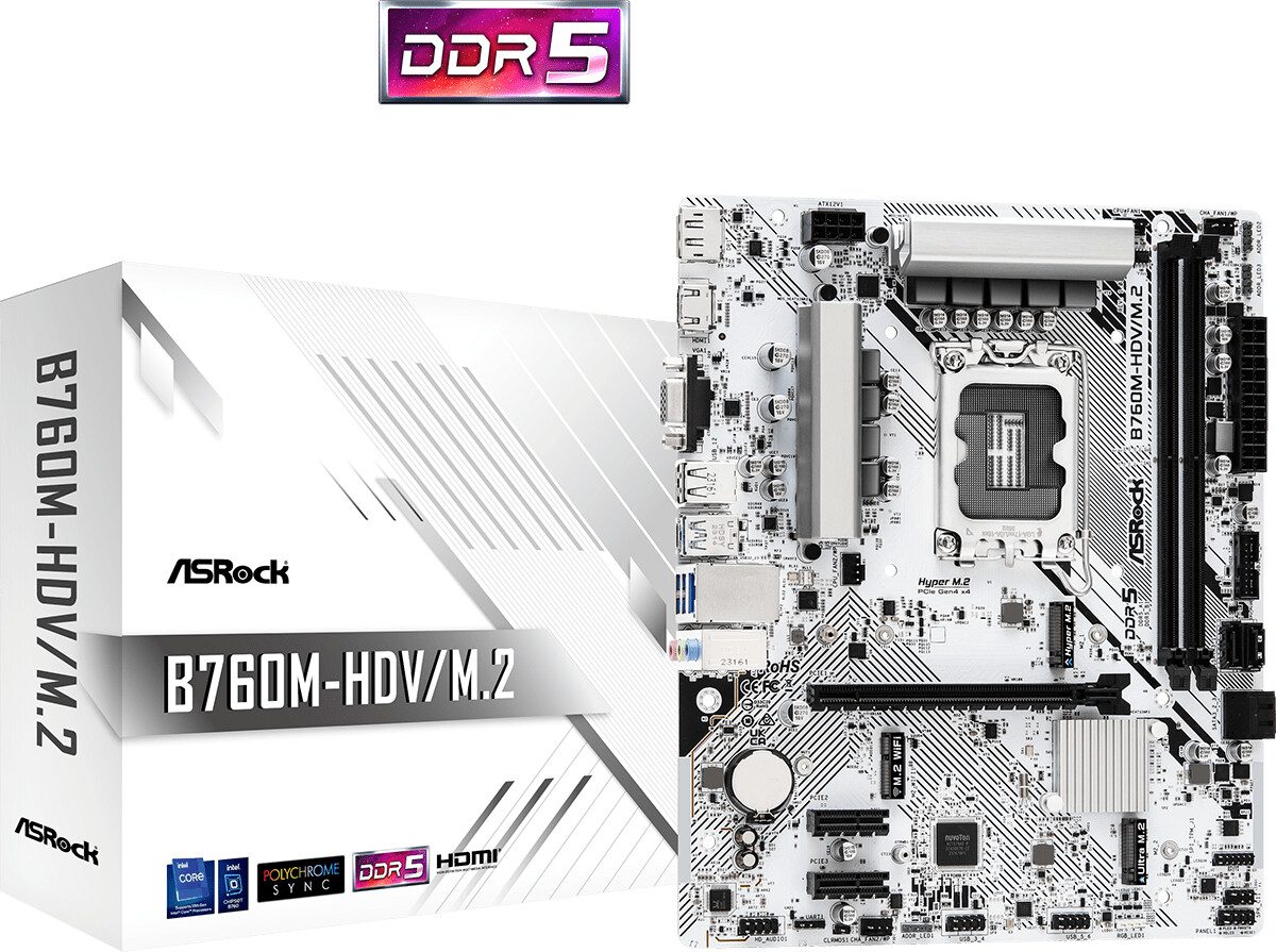 SCHEDA MADRE Asrock B760M-HDV/M.2 SOCKET 1700 micro ATX
