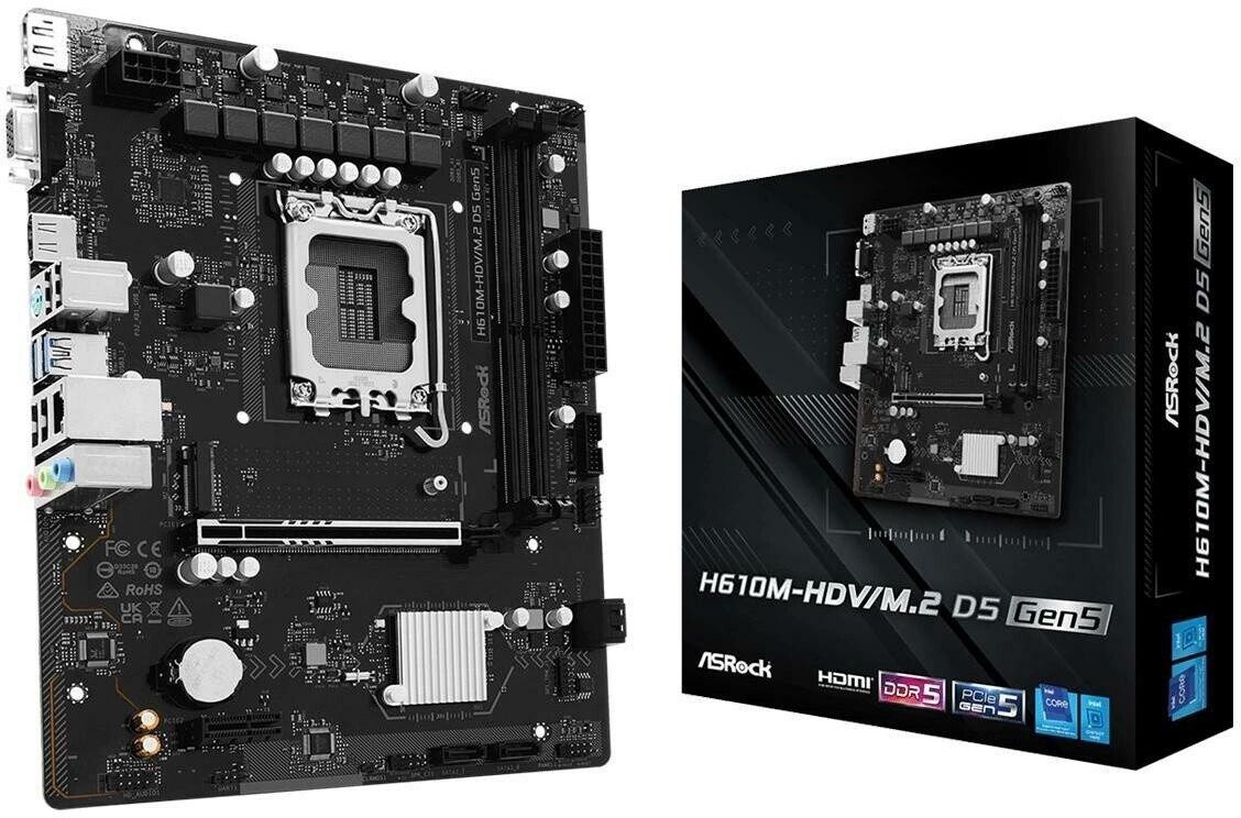 SCHEDA MADRE Asrock H610M-HDV/M.2 D5 GEN5 SOCKET 1700