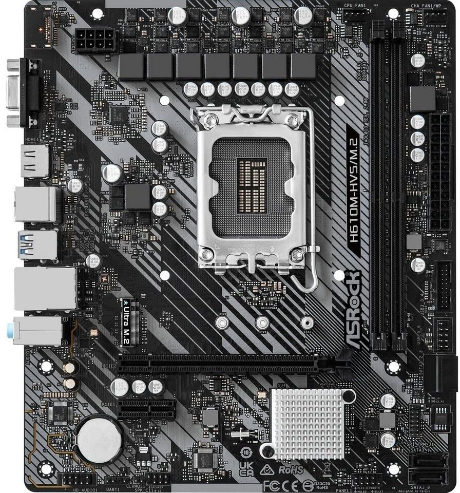 SCHEDA MADRE Asrock H610M-HVS/M.2 R2.0 SOCKET 1700 micro ATX - immagine 3