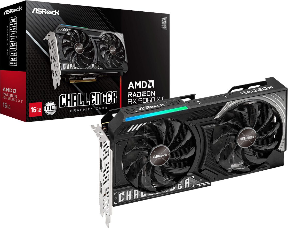 SCHEDA VIDEO Asrock AMD Radeon RX 9060 XT Challenger 16GB OC GDDR6 - RX9060XT CL 16GO
