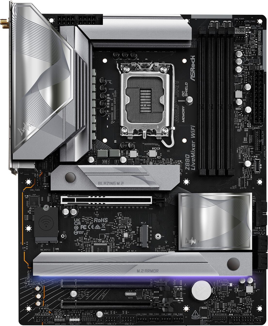 SCHEDA MADRE ASRock Z890 LiveMixer WiFi SOCKET 1851 - immagine 3