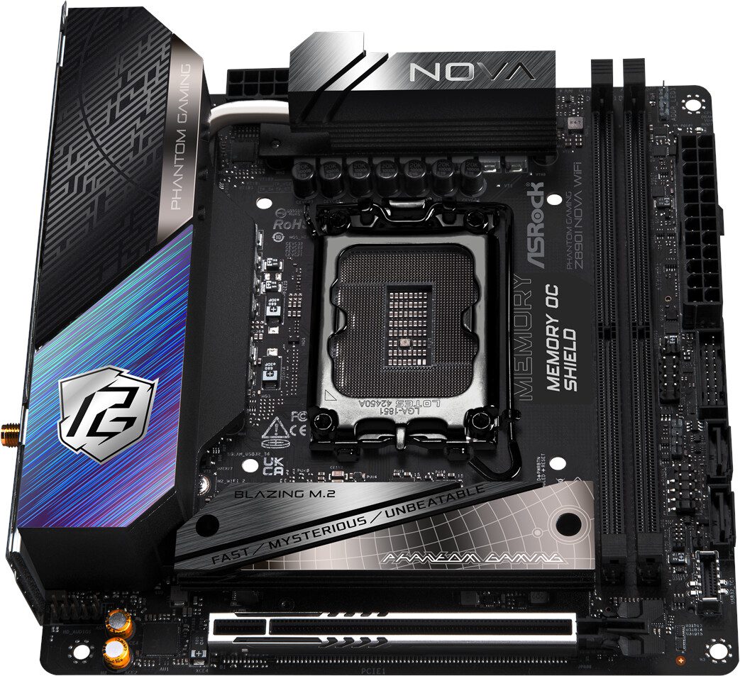 SCHEDA MADRE Asrock Phantom Gaming Z890I Nova WiFi SOCKET 1851 mini ITX - immagine 3