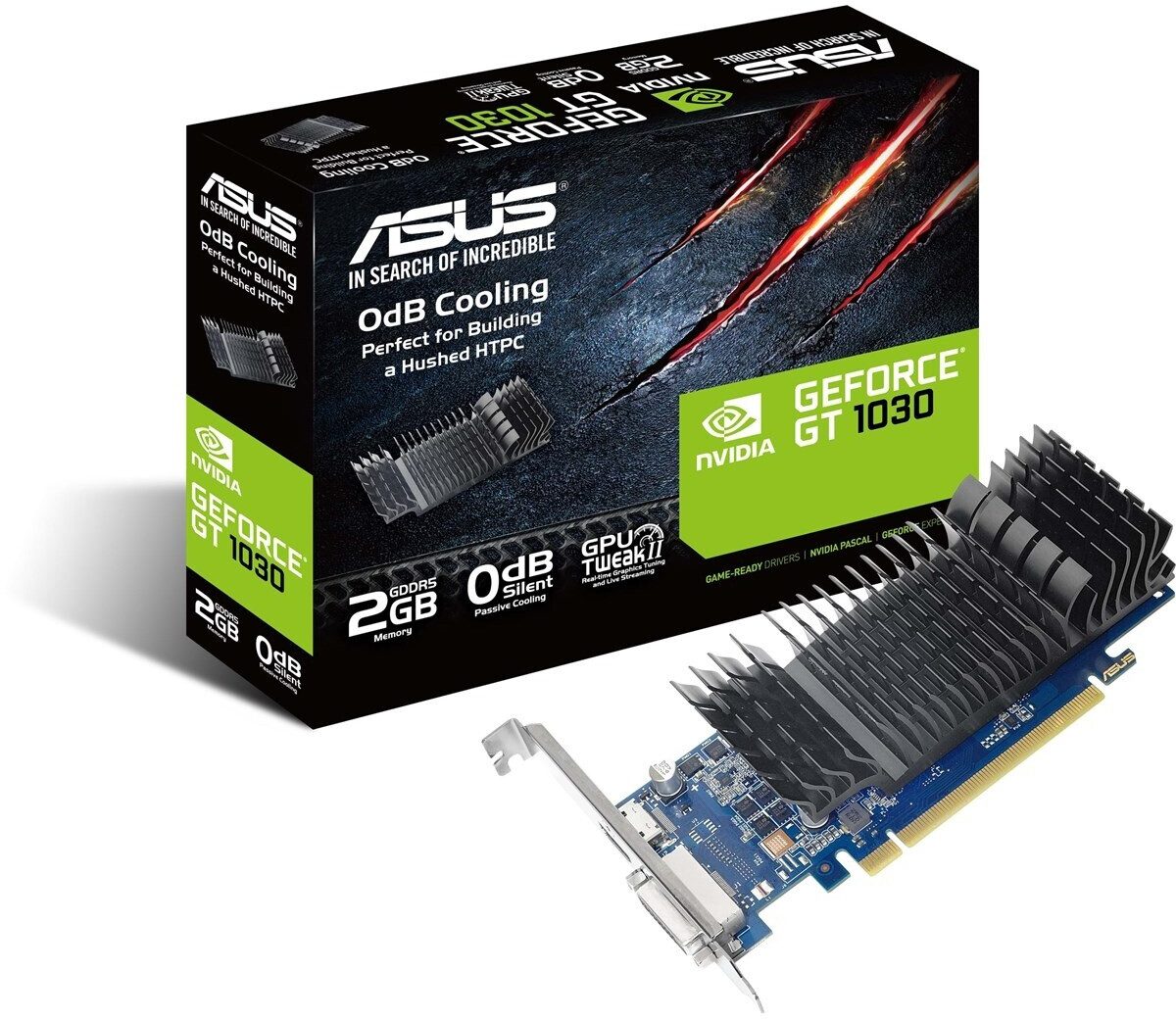 SCHEDA VIDEO ASUS NVIDIA GeForce GT 1030 2GB GDDR5 - GT1030-SL-2G-BRK