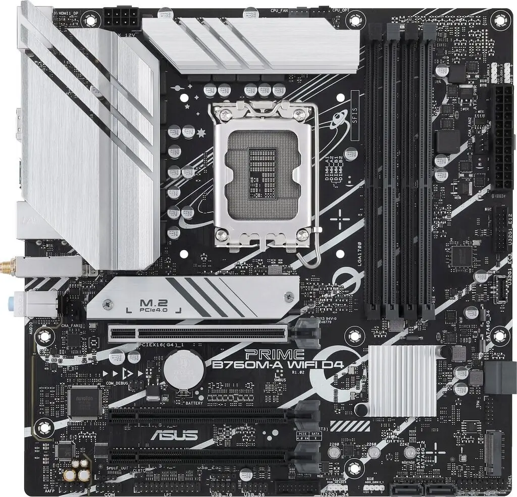 SCHEDA MADRE ASUS PRIME B760M-A WIFI D4 SOCKET 1700 micro ATX - immagine 3