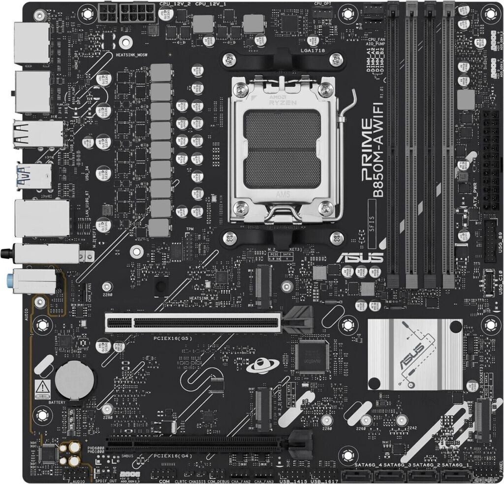 SCHEDA MADRE ASUS PRIME B850M-A WIFI Socket AM5 micro ATX - immagine 2