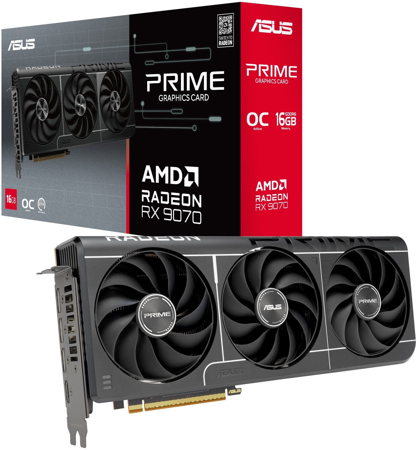 SCHEDA VIDEO ASUS AMD Radeon RX 9070 PRIME OC 16GB GDDR6 90YV0MQ0-M0NA00