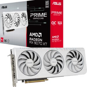 SCHEDA VIDEO ASUS AMD Radeon RX 9070 XT PRIME OC WHITE 16 GB GDDR6