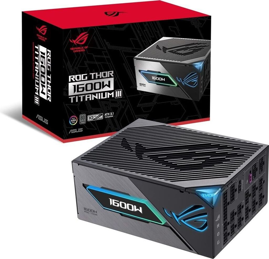 ALIMENTATORE POWER SUPPLY ASUS ROG THOR Titanium III 1600W 20+4 pin ATX Grey 90YE00V1-B0NA00