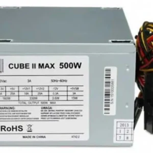 ALIMENTATORE POWER SUPPLY iBox CUBE II 500W 20+4 pin ATX Silver (ZIC2500W12CMFA)