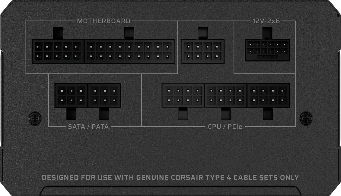 ALIMENTATORE POWER SUPPLY Corsair RMe Series RM1000e (2025) 1000W 24-pin ATX Black 80+ GOLD (CP-9020297-EU) - immagine 4