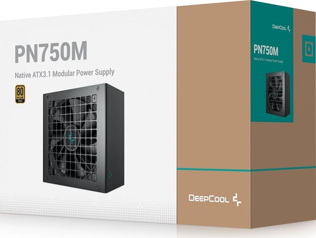 ALIMENTATORE POWER SUPPLY DeepCool PN750M 750W 20+4 pin ATX Black 80+ GOLD (R-PN750M-FC0B-JGEU)